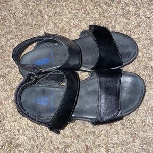 Wolky black sling back sandals size 9.5